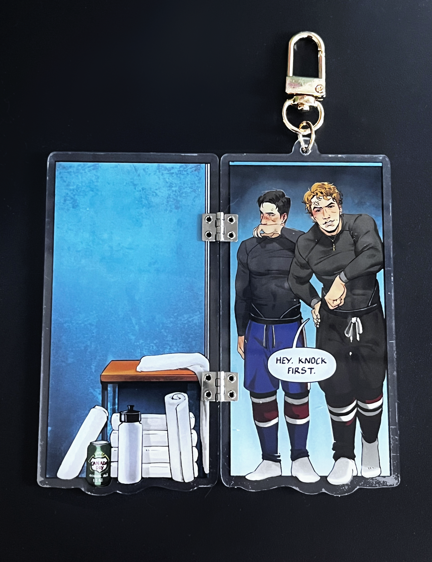 Knock First Hinged Keychain