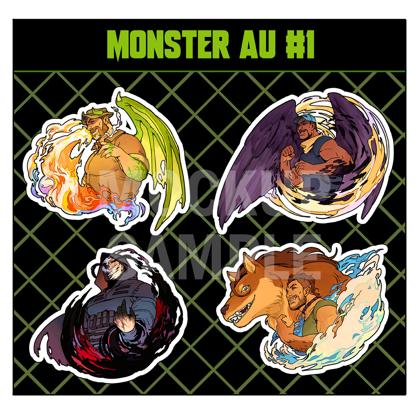 Monster AU Sticker Sheet #1
