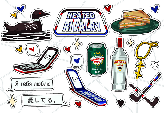 Heated Rivalry Stickersheet #1